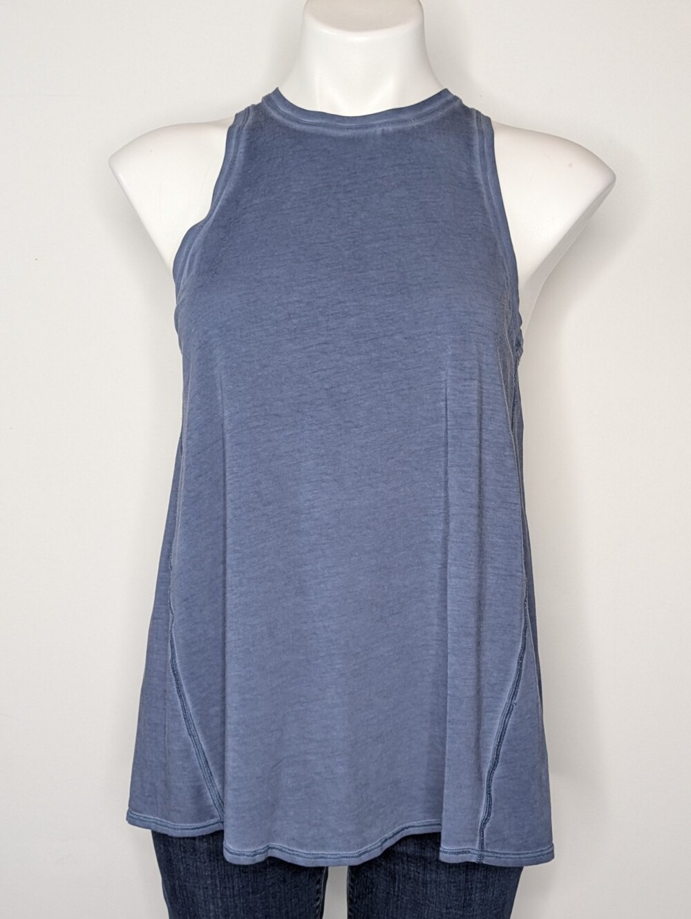 Lululemon Blue Sleeveless Split Back Exercise Workout Athletic Tank Top XS/S